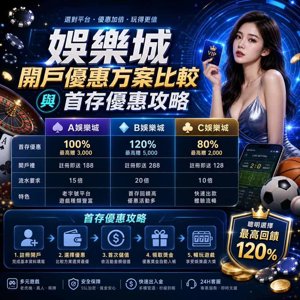 娛樂城開戶優惠方案比較與首存優惠攻略