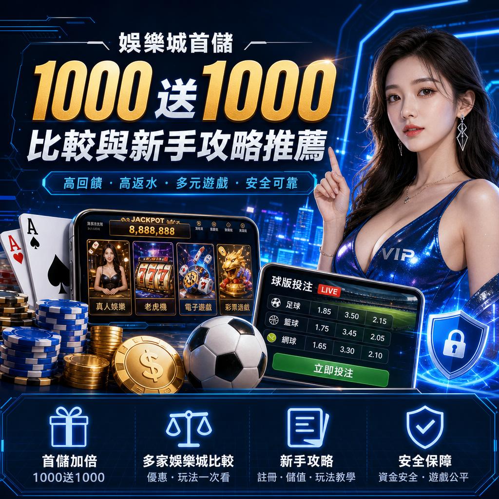 娛樂城首儲 1000 送 1000 比較與新手攻略推薦